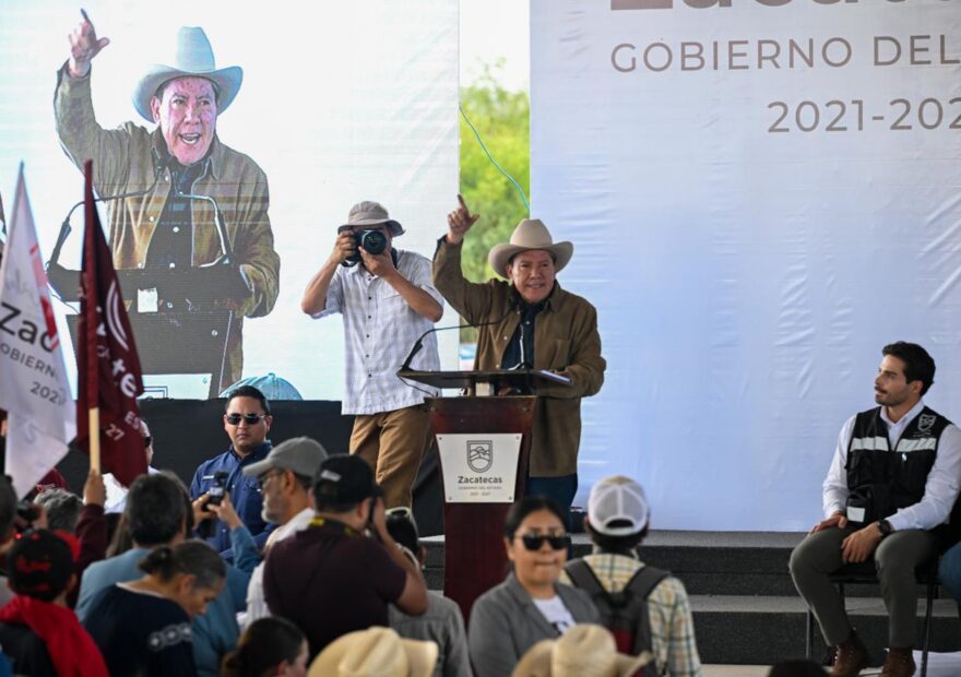 David Monreal durante el Foro Bienestar para Todas y Todos en Fresnillo