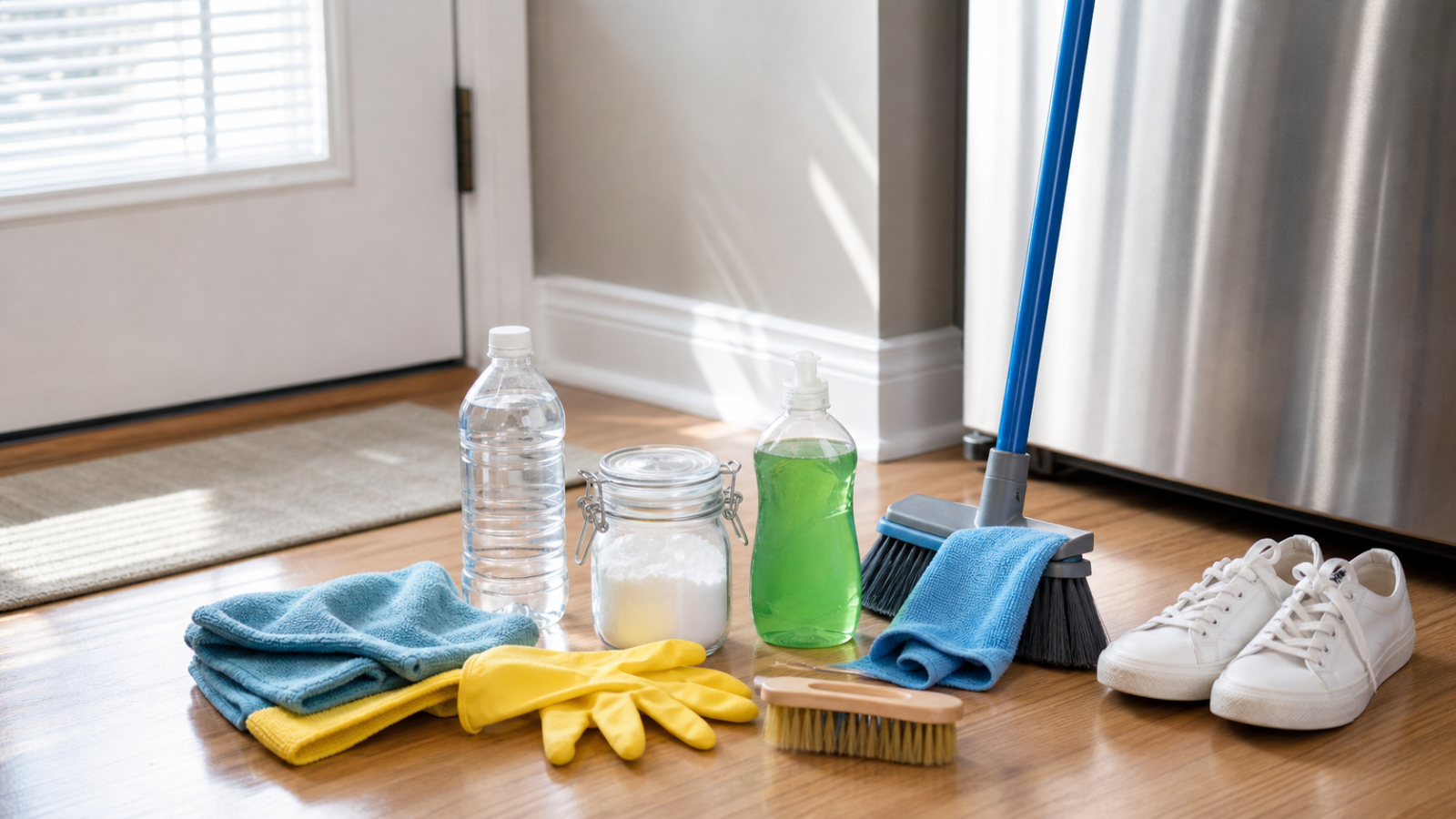 Productos comunes y herramientas para limpiar distintas zonas de la casa