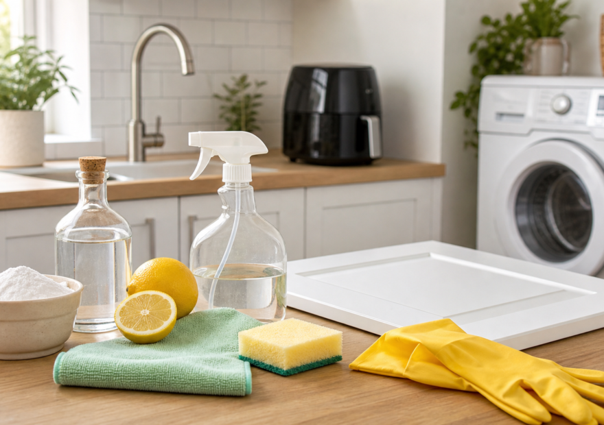 Trucos caseros para limpiar puertas, freidora de aire, microondas y filtros de campana
