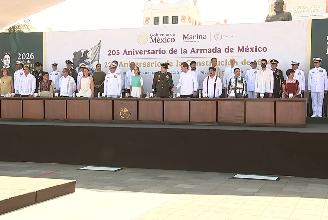 Imagen proporcionada para la nota sobre la conmemoración de la Armada de México en Veracruz.