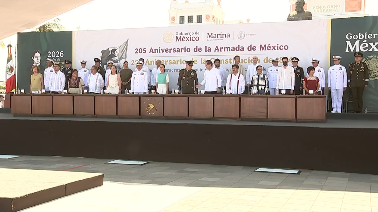 Imagen proporcionada para la nota sobre la conmemoración de la Armada de México en Veracruz.