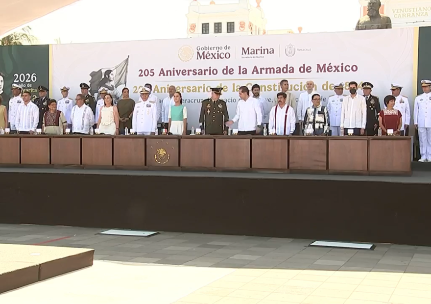 Imagen proporcionada para la nota sobre la conmemoración de la Armada de México en Veracruz.